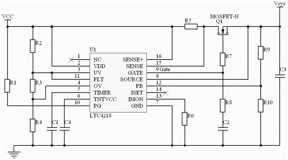 A test equipment protection circuit