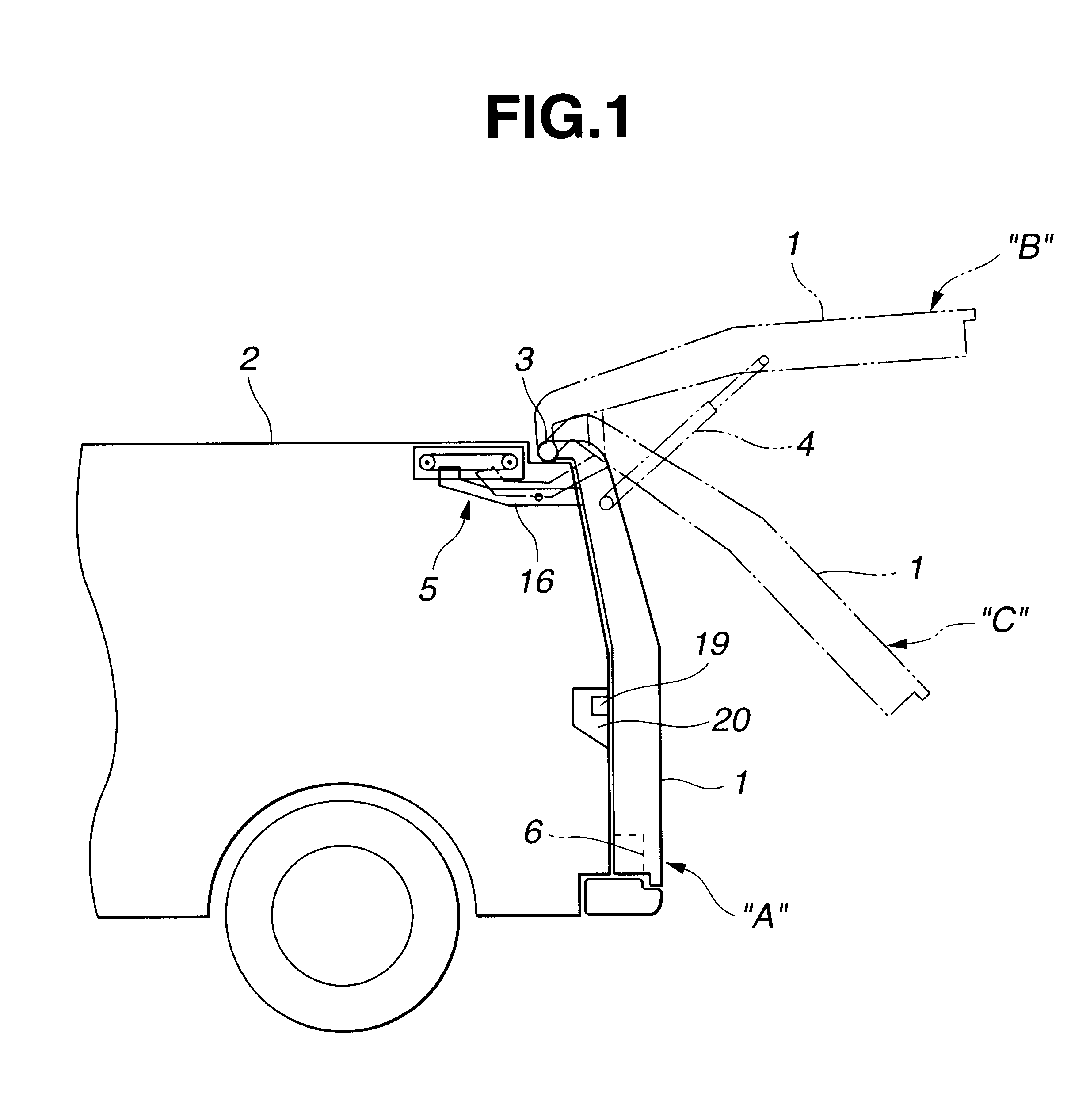 Control device of automotive pivoting door