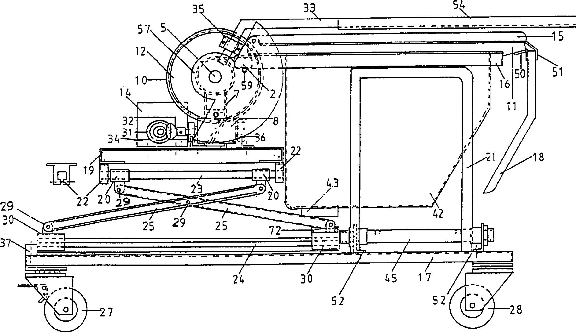 Collapsible two-position toilet for sitting and lying