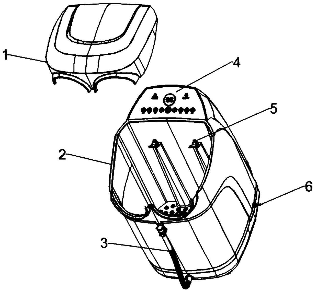 Energy-saving and environment-friendly foot-bath barrel