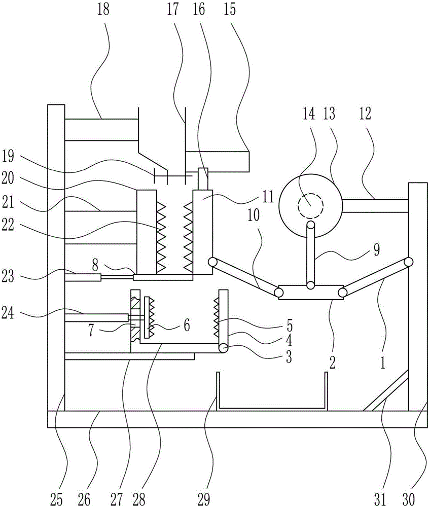 Solid garbage efficient crushing device used for medical surgery