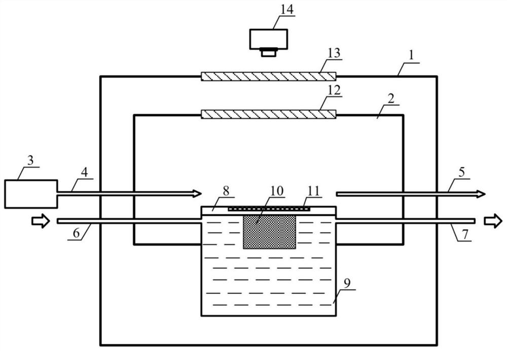 Visual experiment device for frosting of trace water