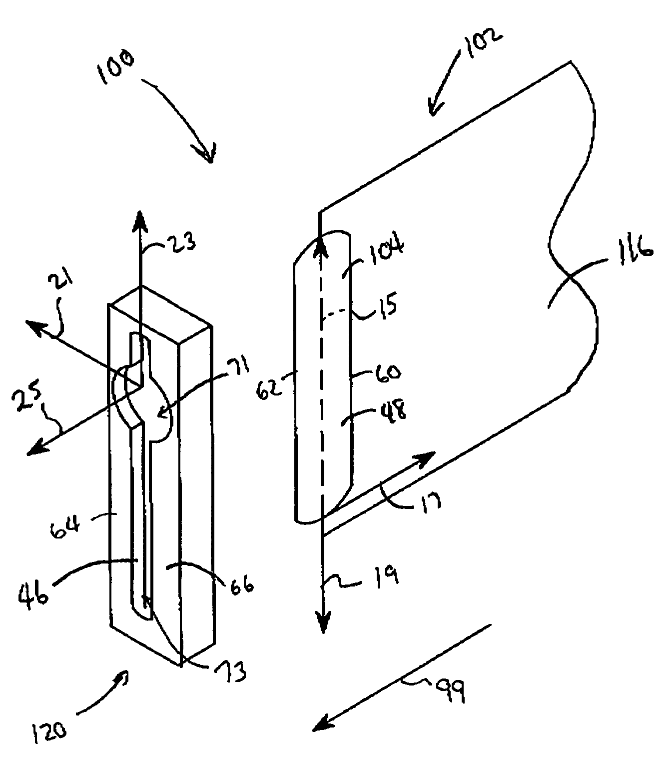 Fastening system having multiple engagement orientations