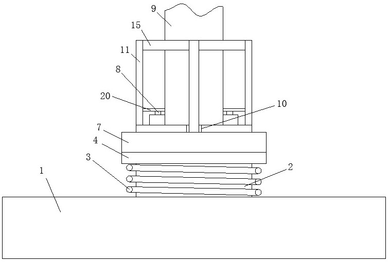 An anti-falling device for oil pipes used in oilfield development