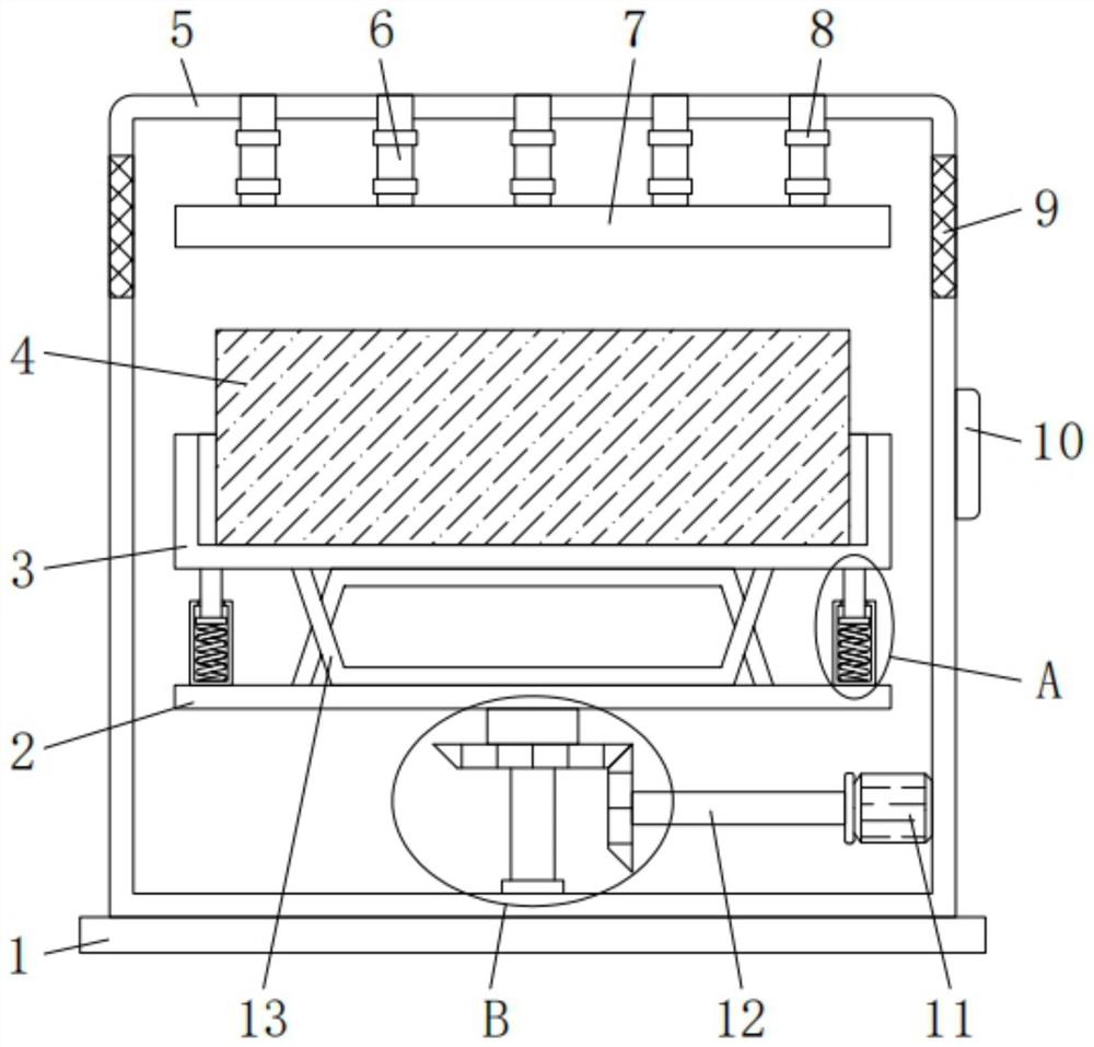 Electromechanical equipment detection device with buffer protection mechanism