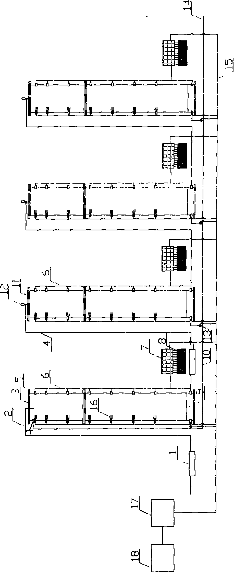 Large-sized earth pillar series connection simulator for soil solute transport