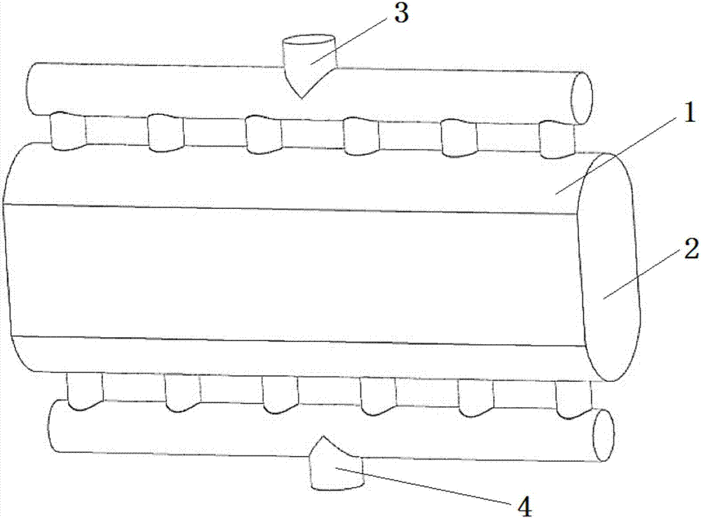 Temperature-controlled gas-liquid horizontal reactor with special distributor