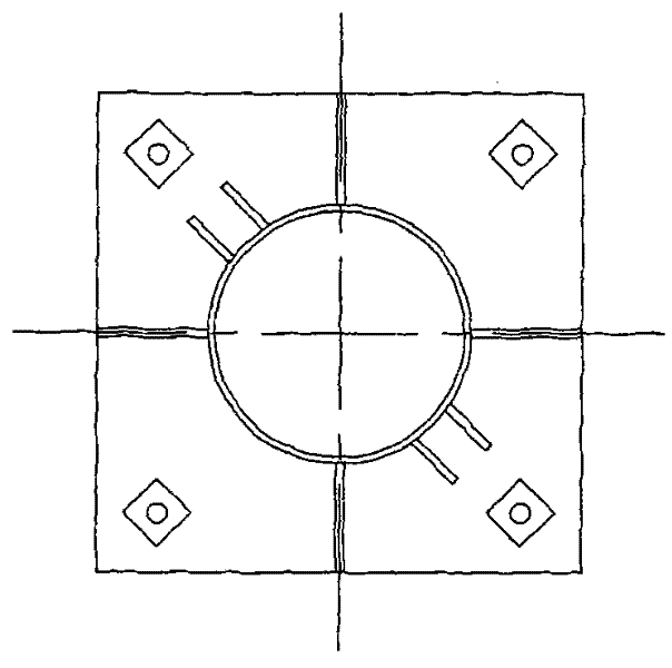 Construction method for temporarily supporting and strengthening reinforced concrete structured beam by using steel column