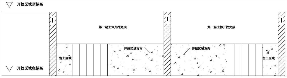 Method and device for pile sinking type excavation of foundation pit