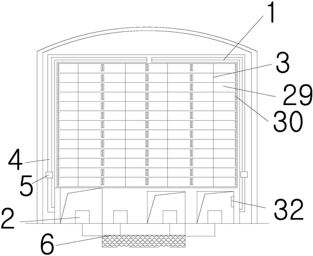 Steam curing method and device for PC components