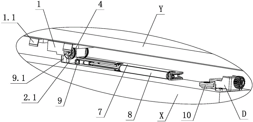 Anti-jumping stable adjusting structure for furniture sliding door