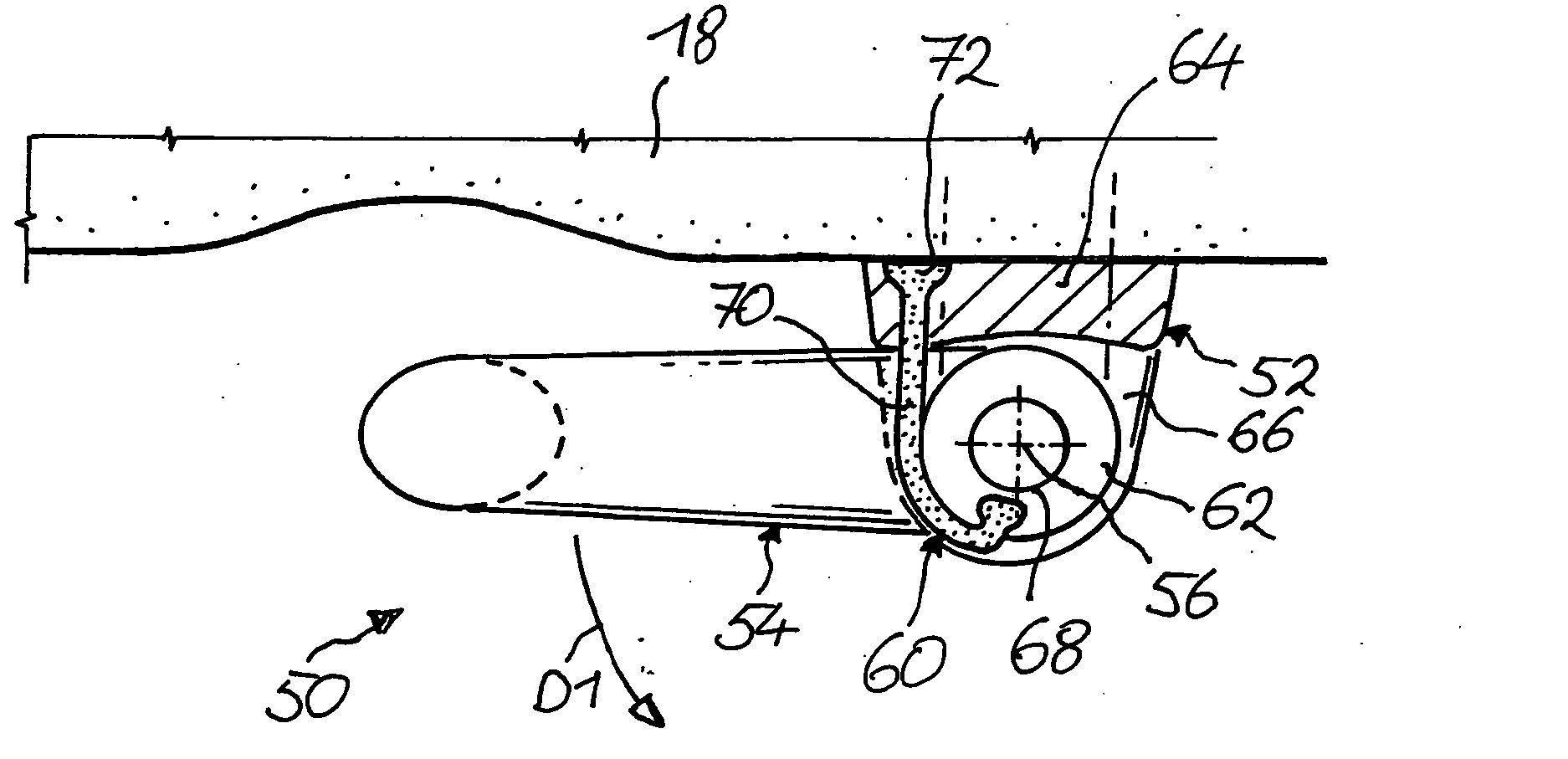 Component for vehicle interiors, in particular roof handle