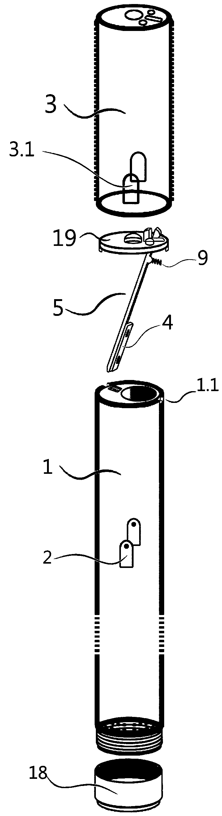 Pig tonsil living body sampler operated by single person