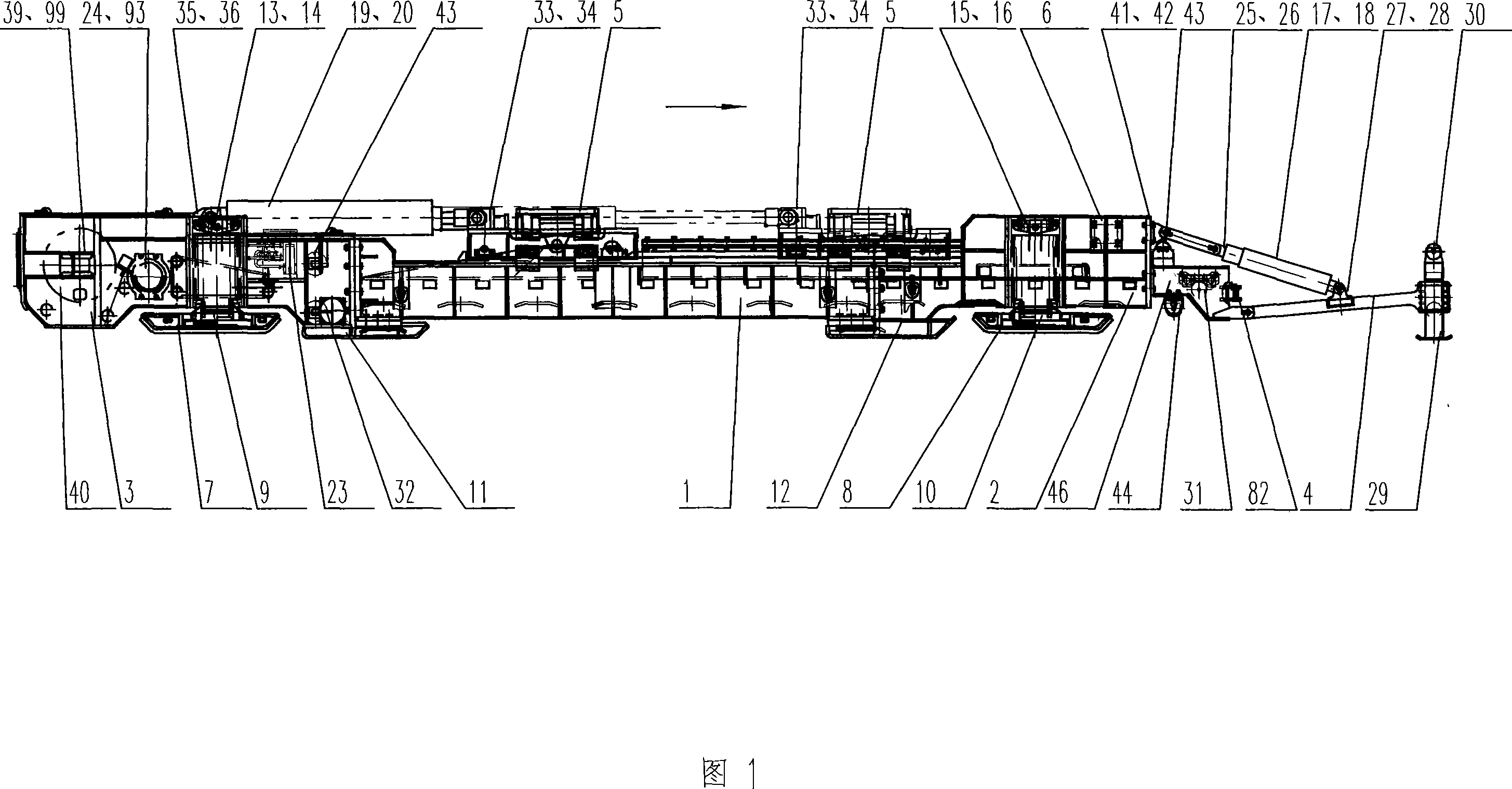 Self-movable foot end of belt conveyer