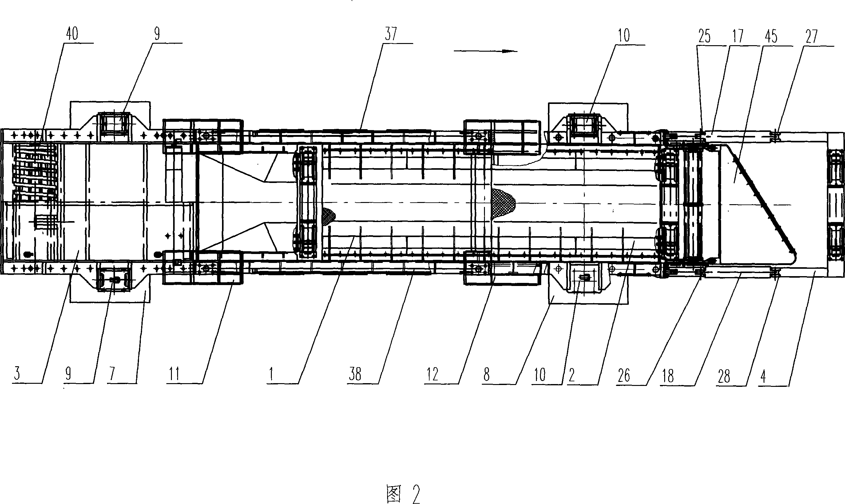 Self-movable foot end of belt conveyer