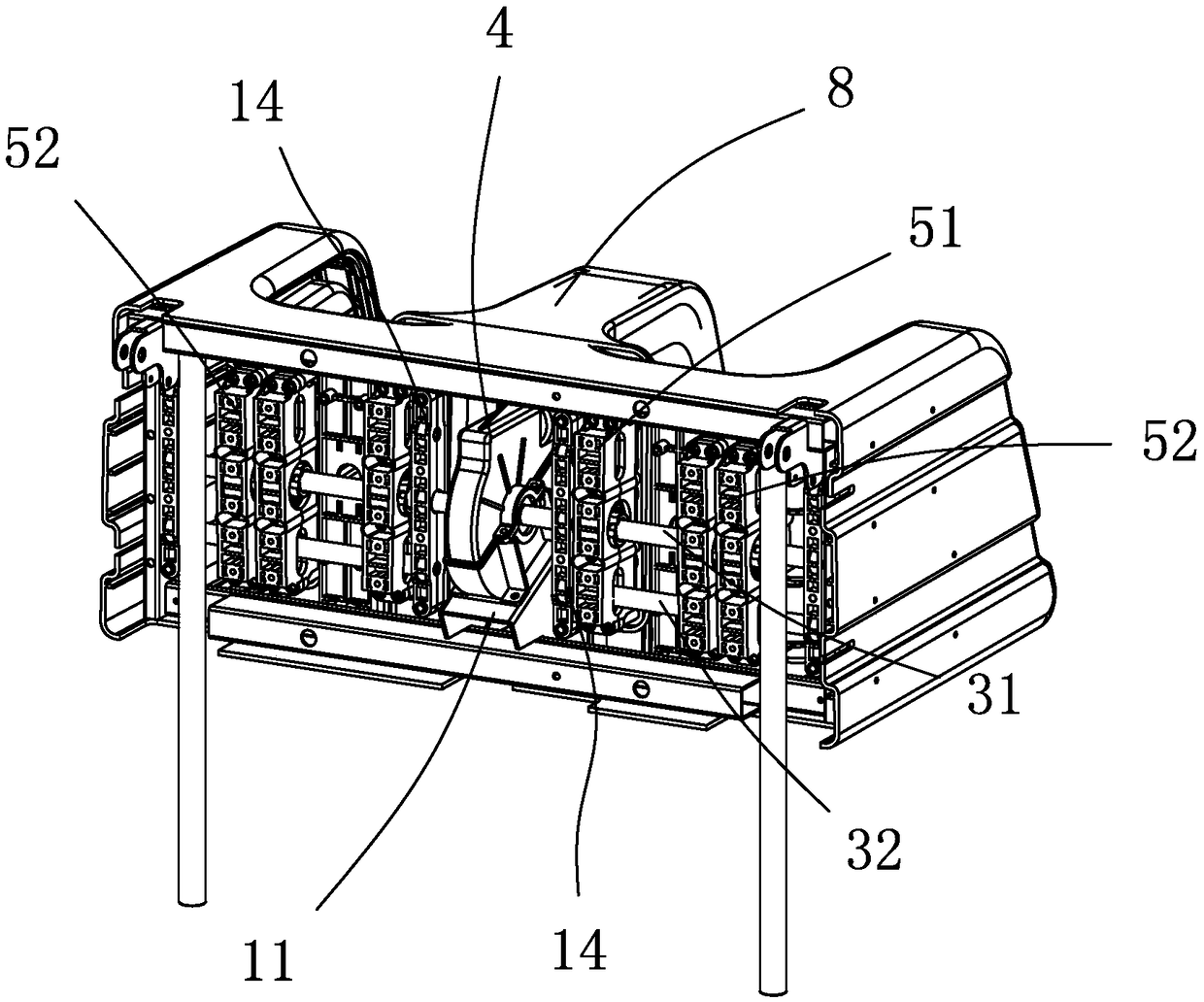 Leg rubbing and massaging device