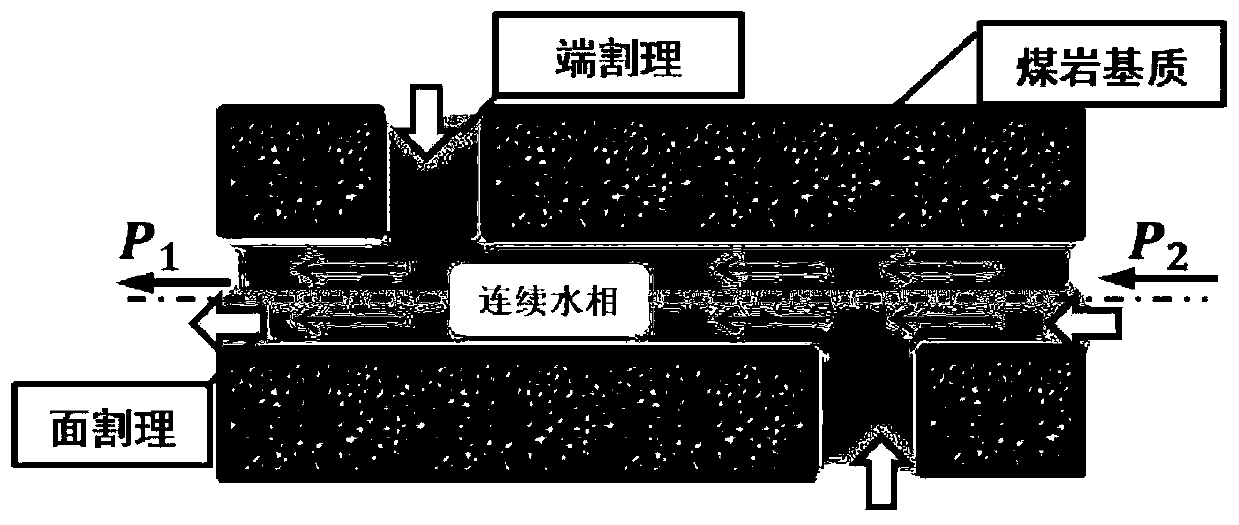 Method for calculating gas-water permeability of coal-bed methane in different production stages