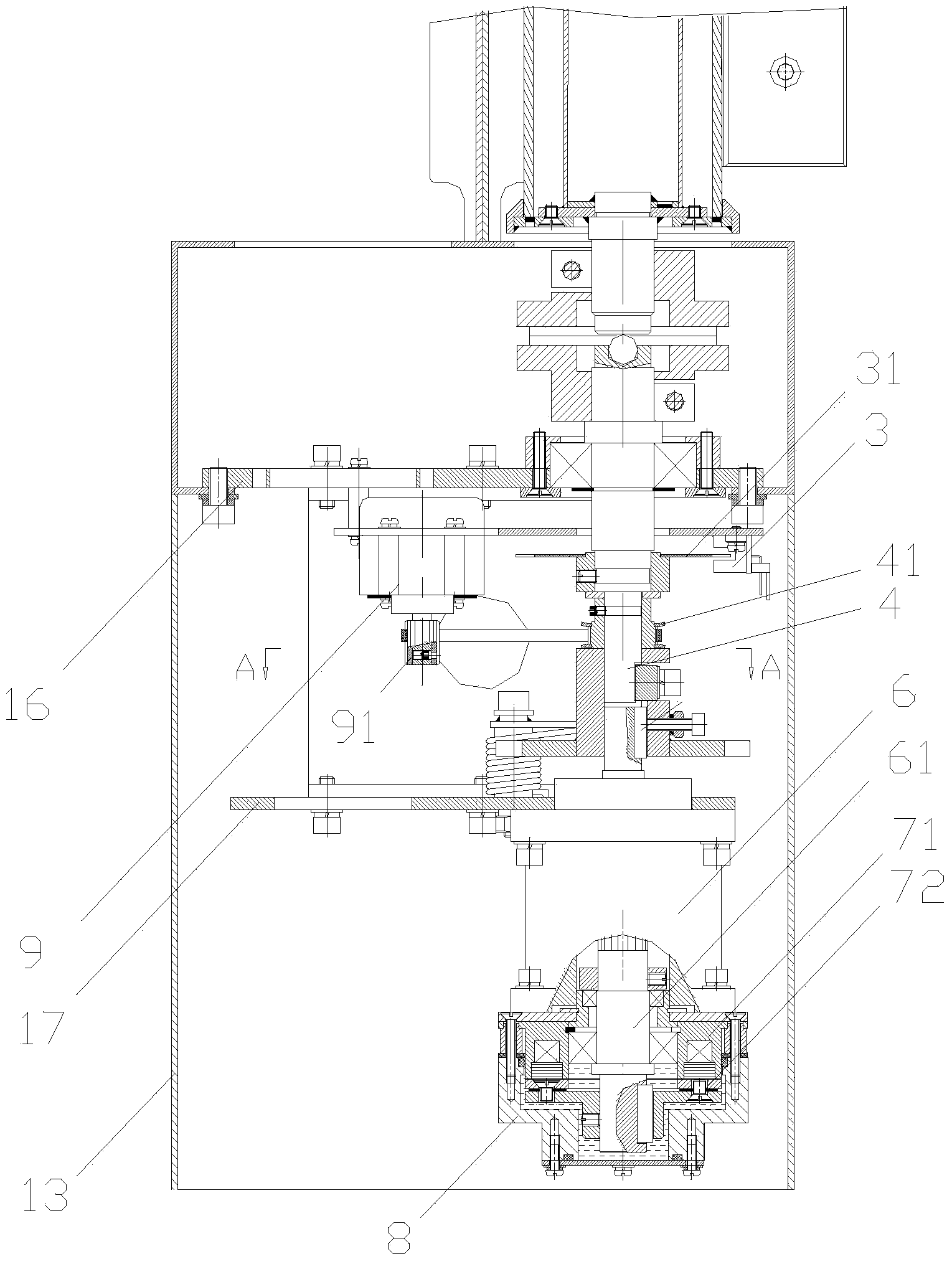 Revolving door mechanism for automatic entrance guard device