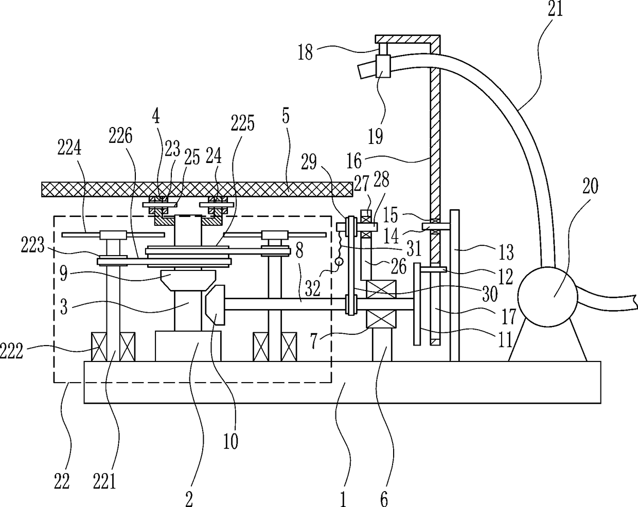 Dust removing device for recycling electronic products