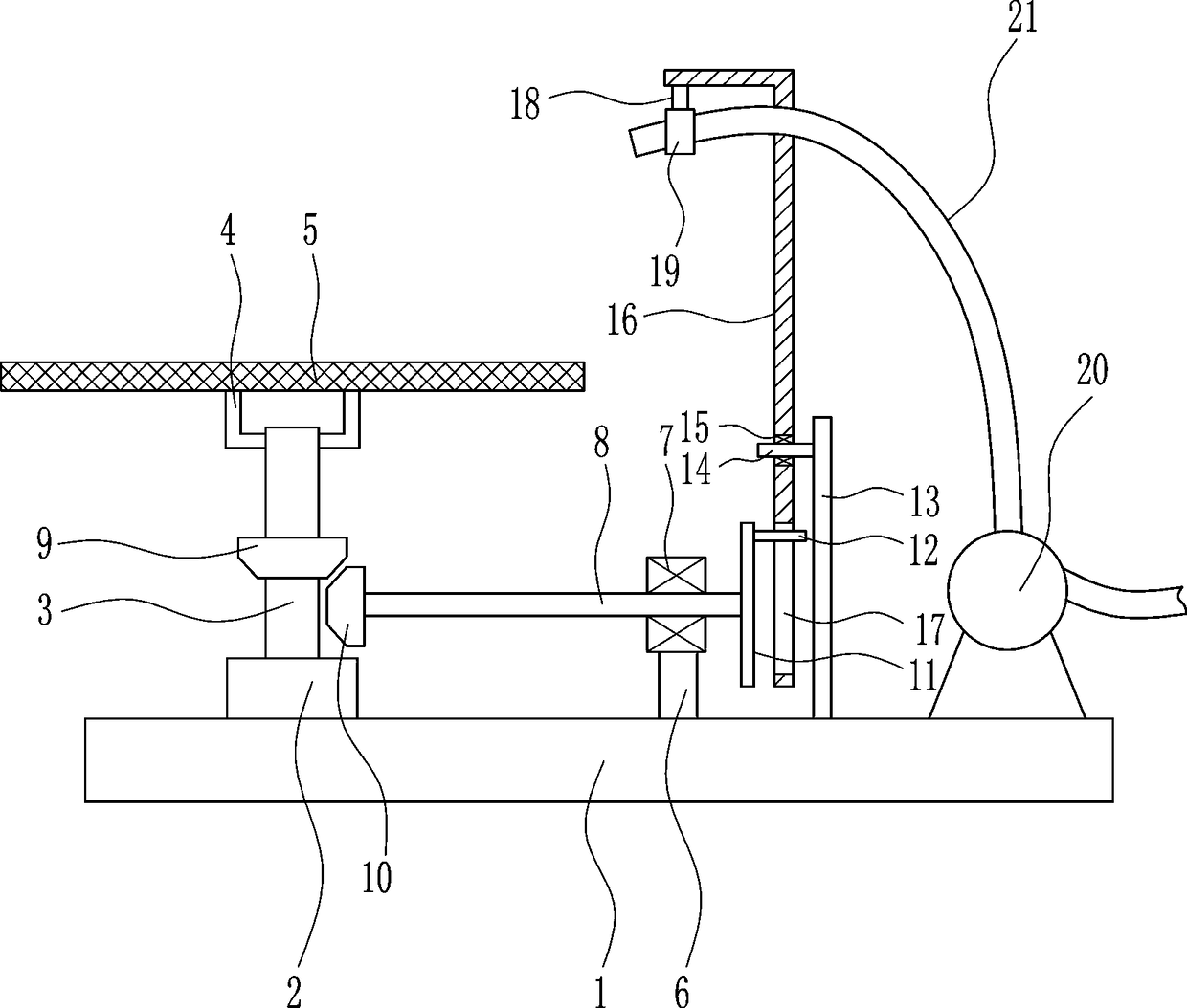 Dust removing device for recycling electronic products