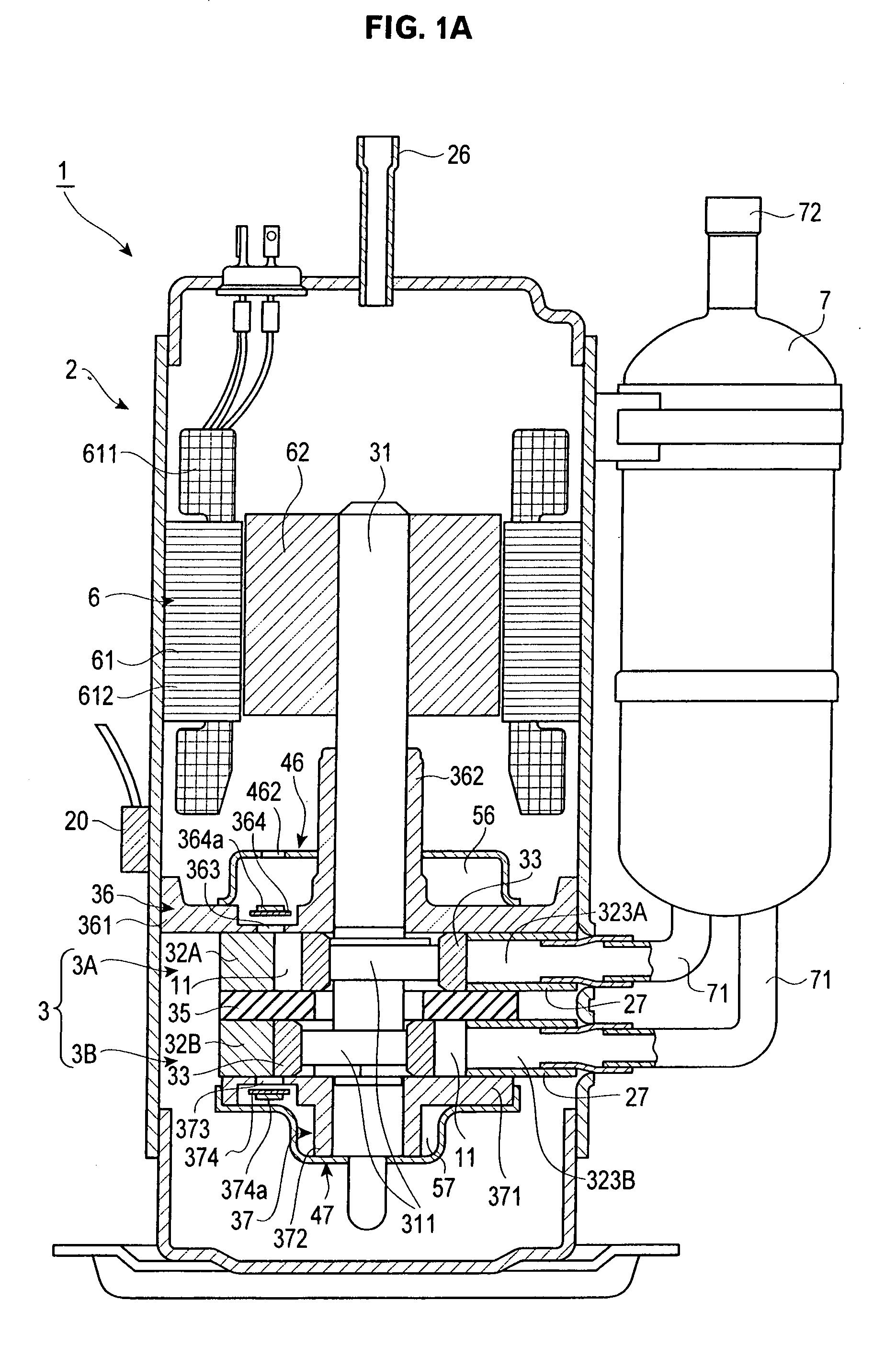 Rotary compressor and heat pump system