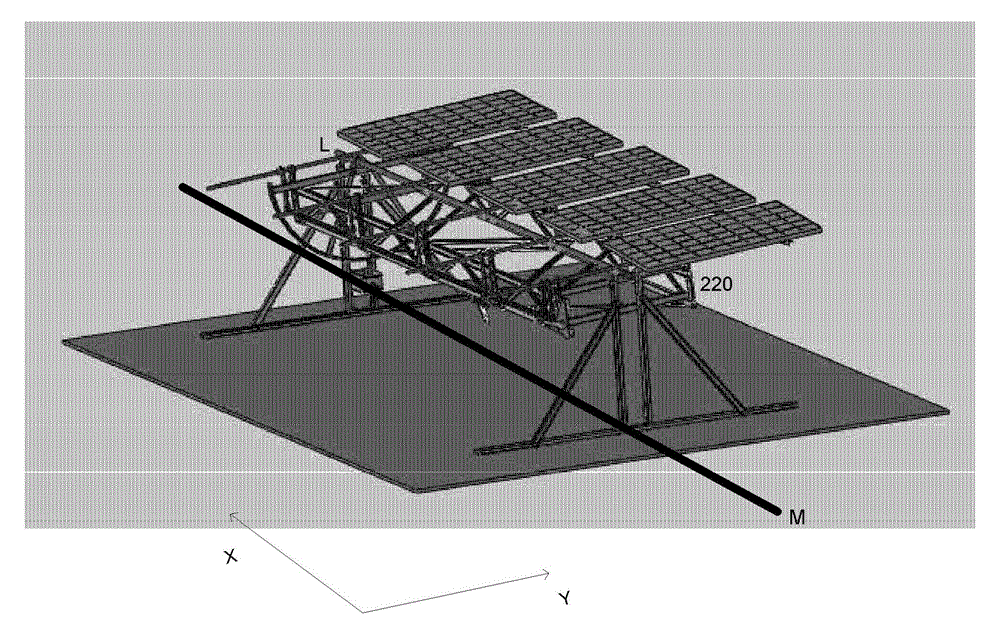 Photovoltaic biaxial linkage tracking system