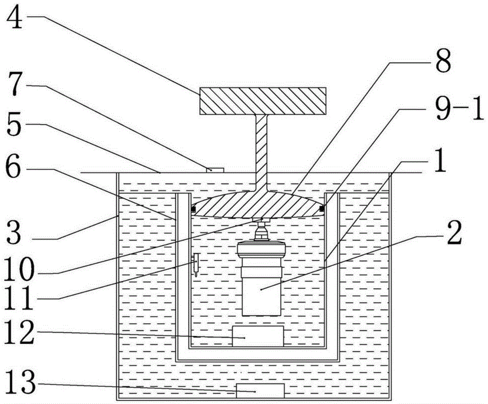 Piston type temperature-constant calorimeter