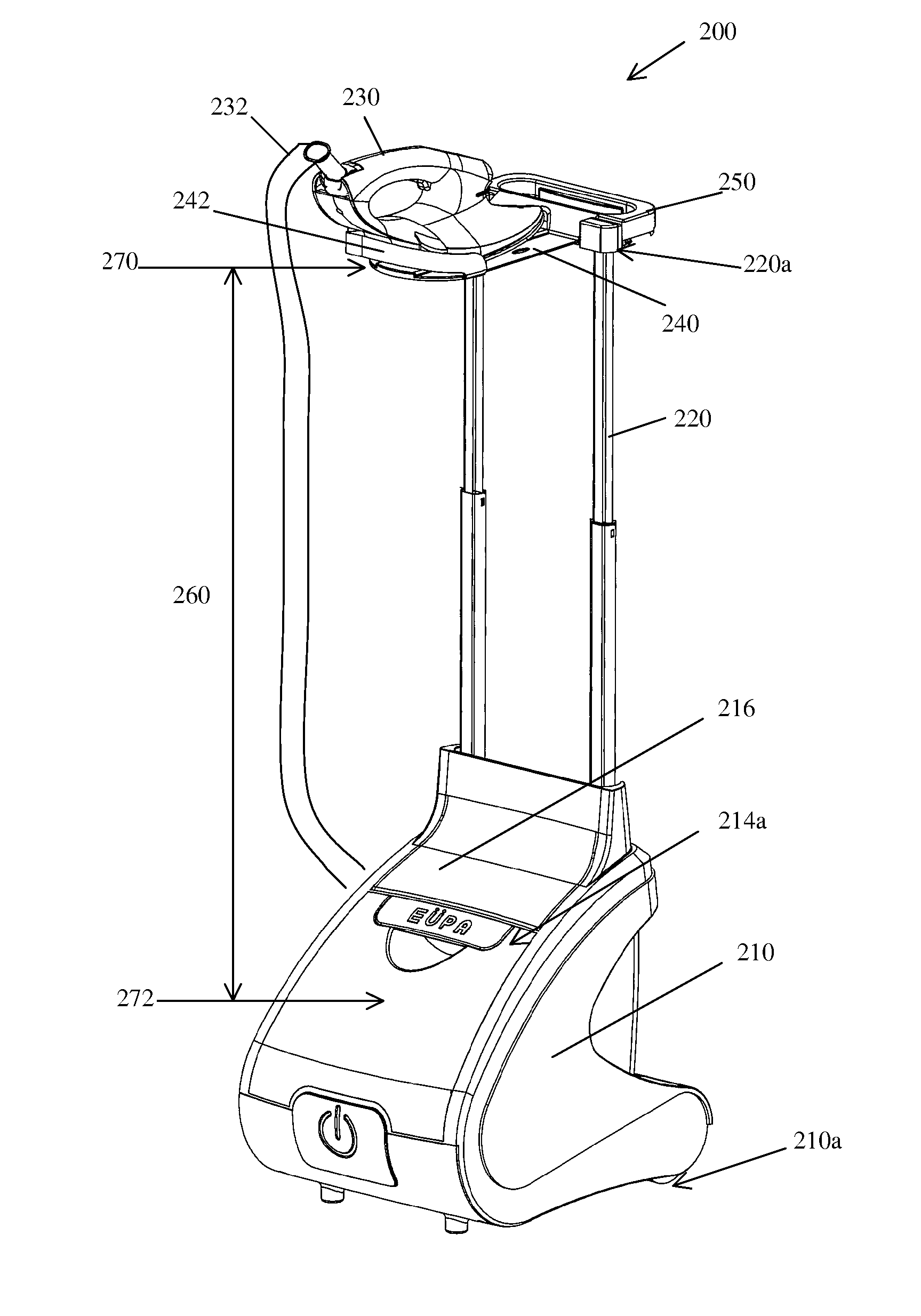 Steam ironing machine