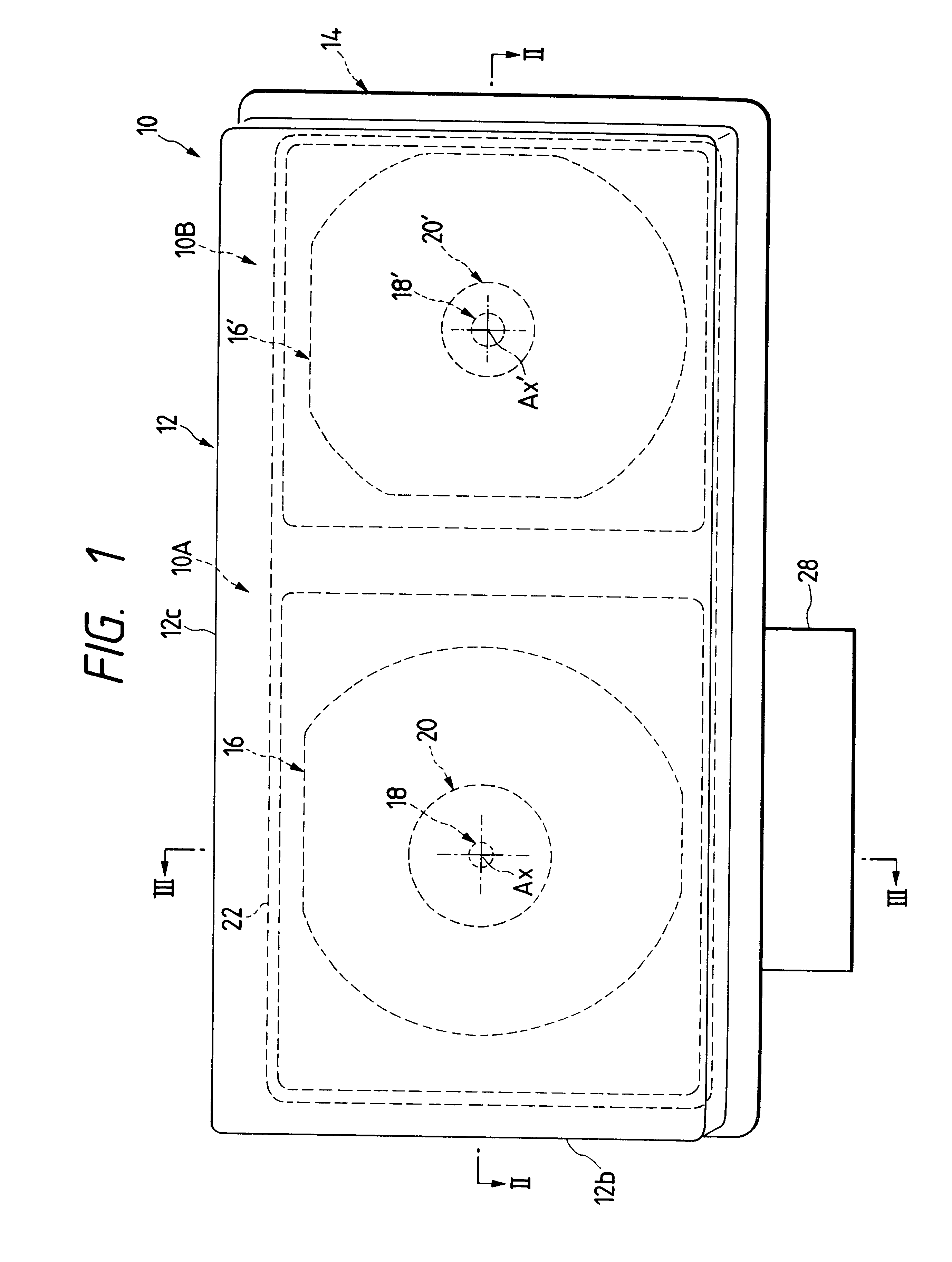 Vehicle headlamp having an outwardly and backwardly curved lens