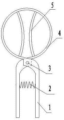 Electric bergamot pear girdling device capable of human-assistance hand-held spring plate reducing branch clamping