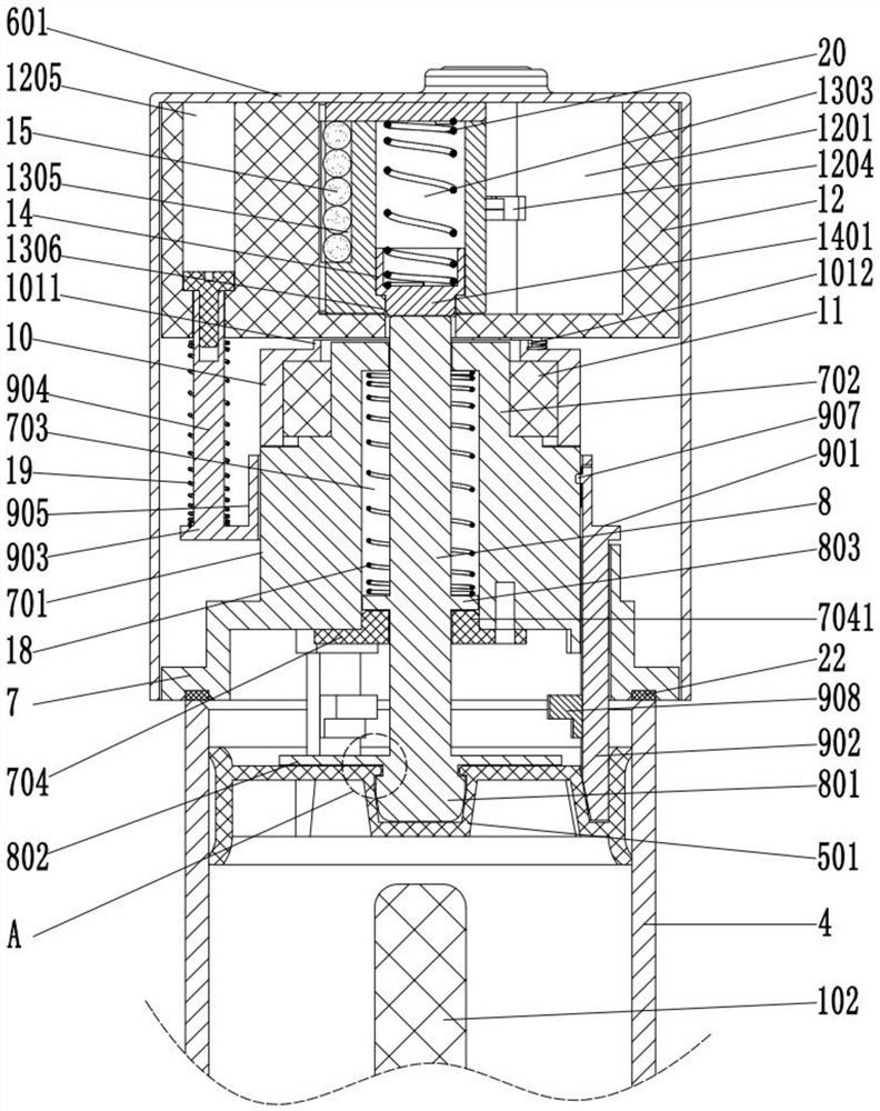 Piston assembly equipment for vacuum bottle