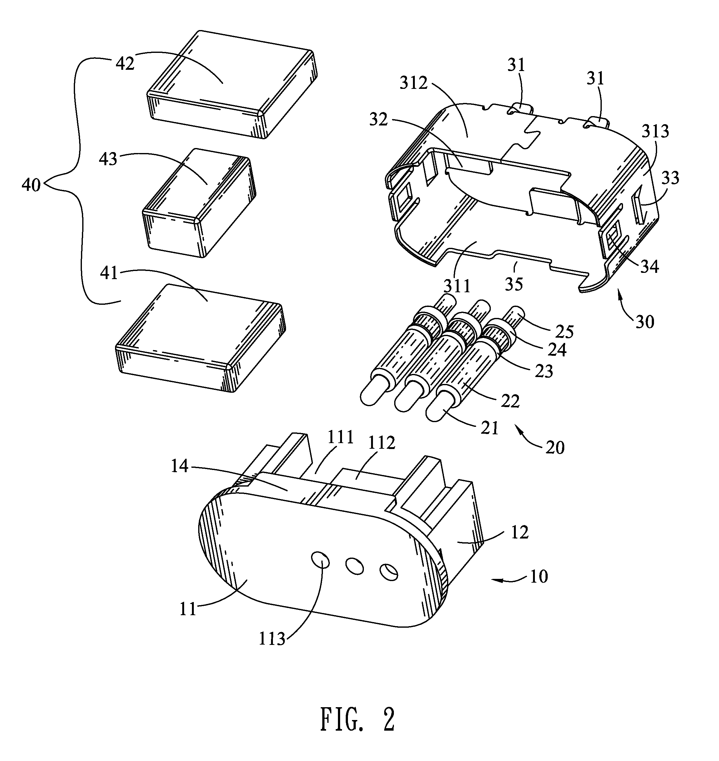 Electric connector adapted for connecting with a mated connector by virtue of magnetic attraction