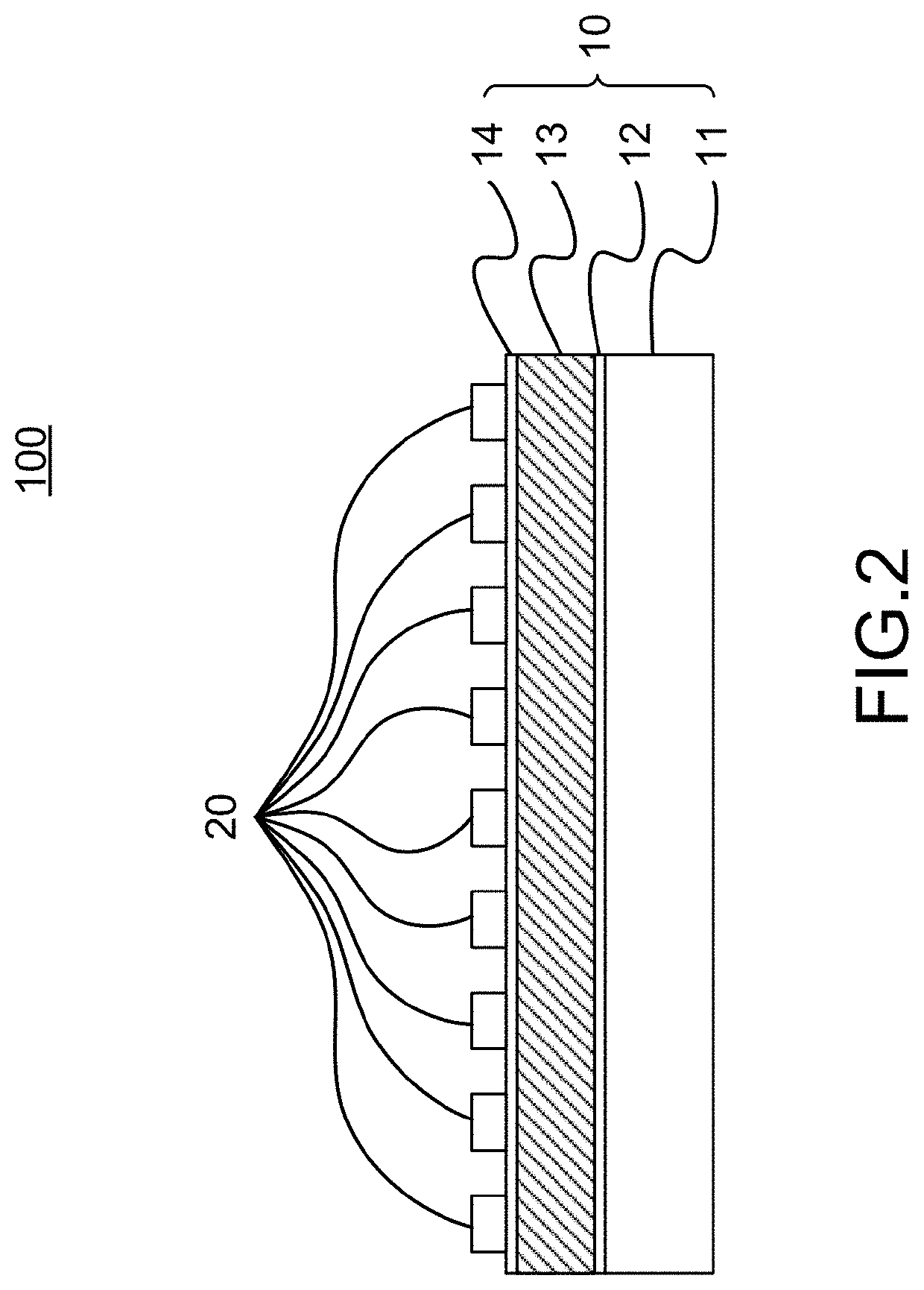 Array of surface-emitting lasers with high-brightness unipolar output