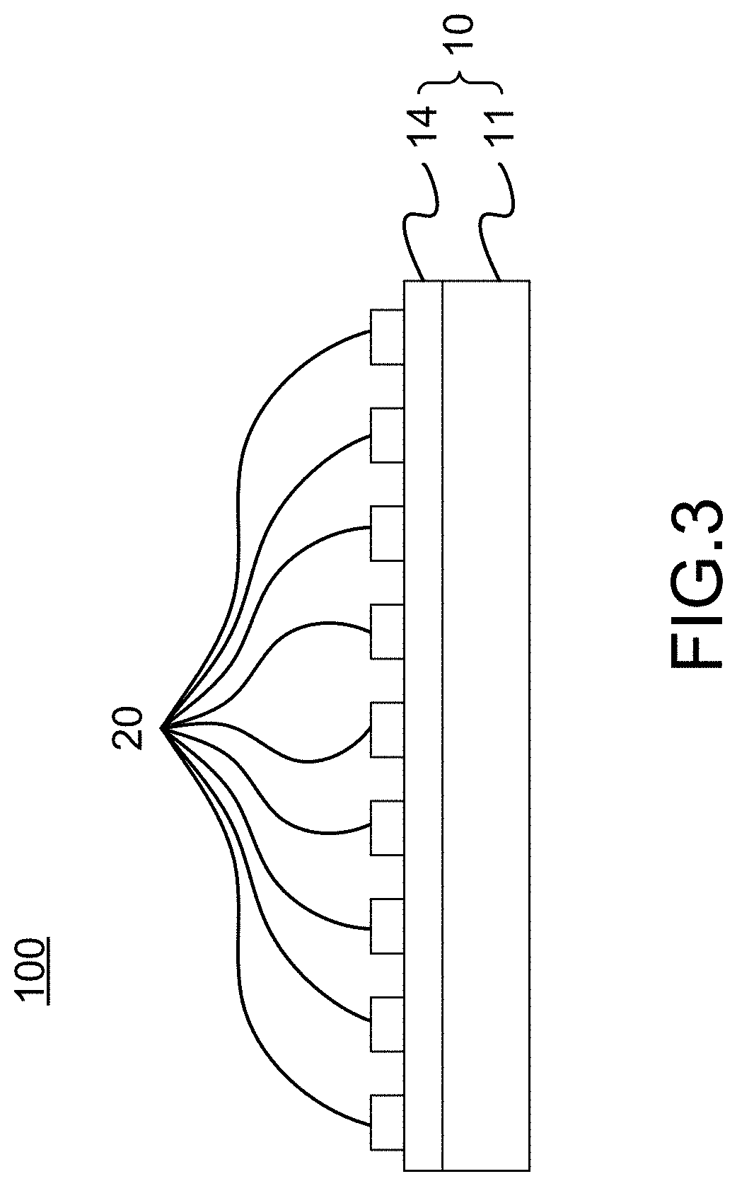 Array of surface-emitting lasers with high-brightness unipolar output