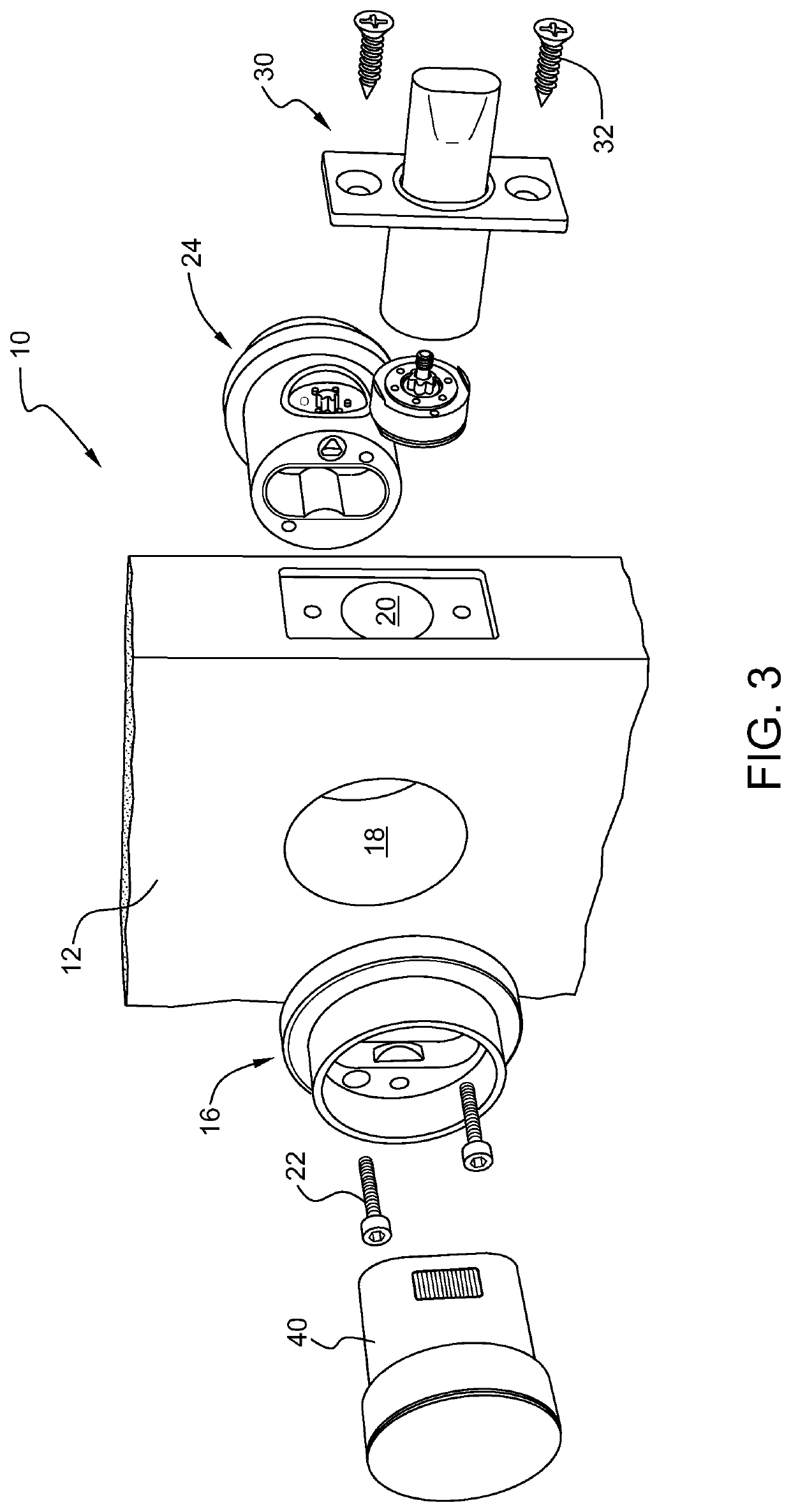 Intelligent door lock system for use with a door assembly