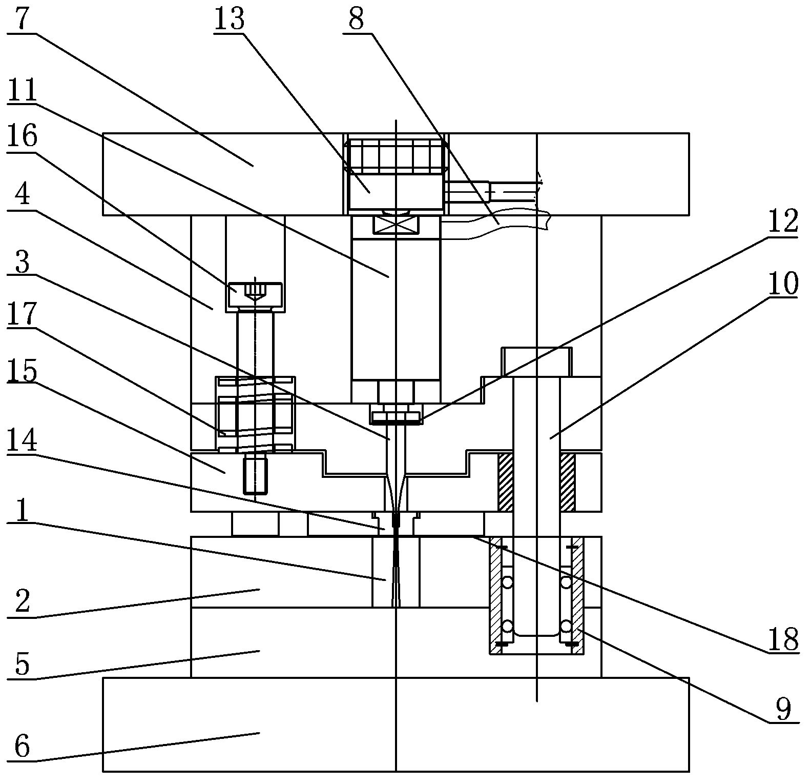 High-frequency vibration auxiliary foil plate micro-blanking forming method