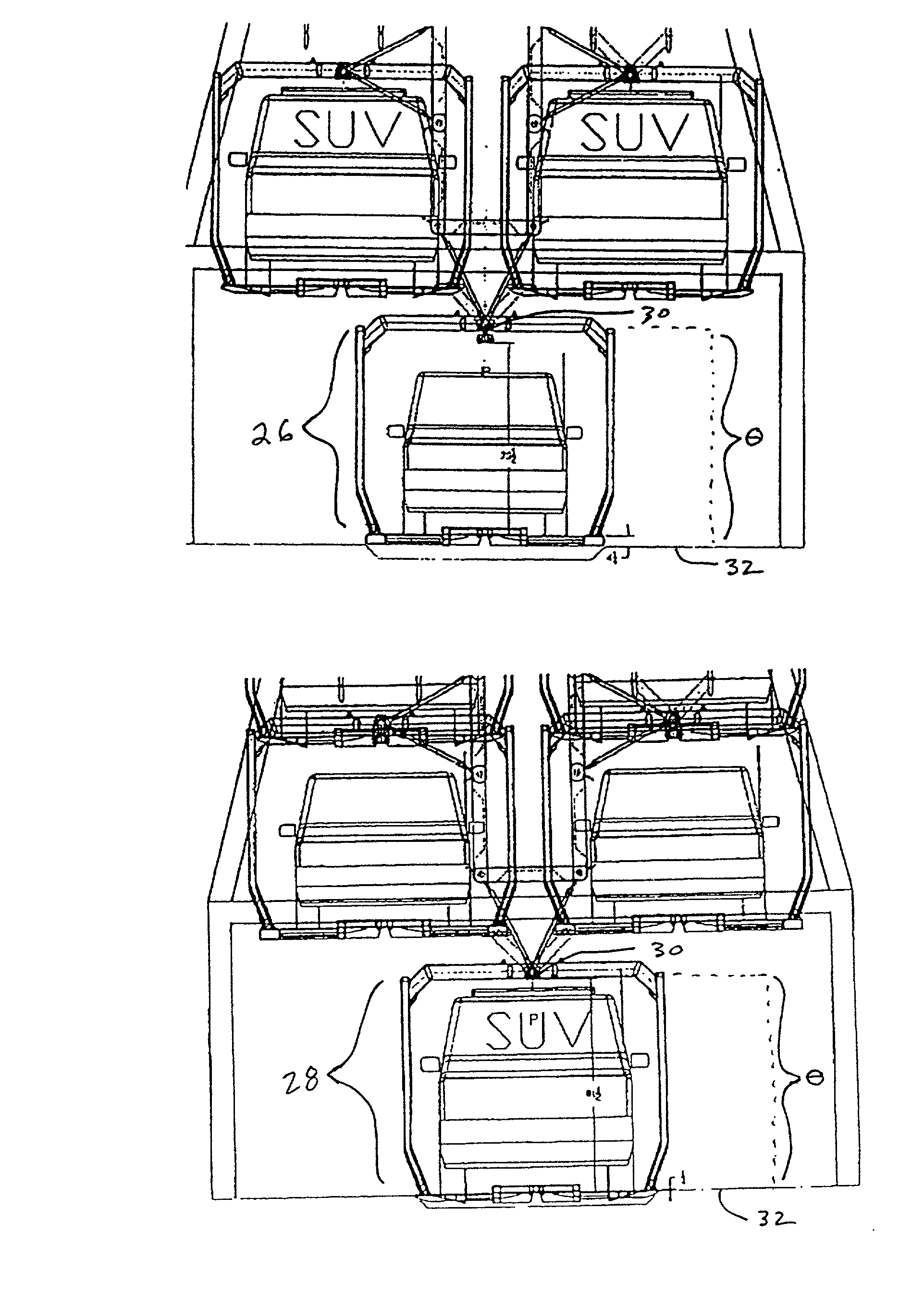 Vertical conveyor device for various sized payloads