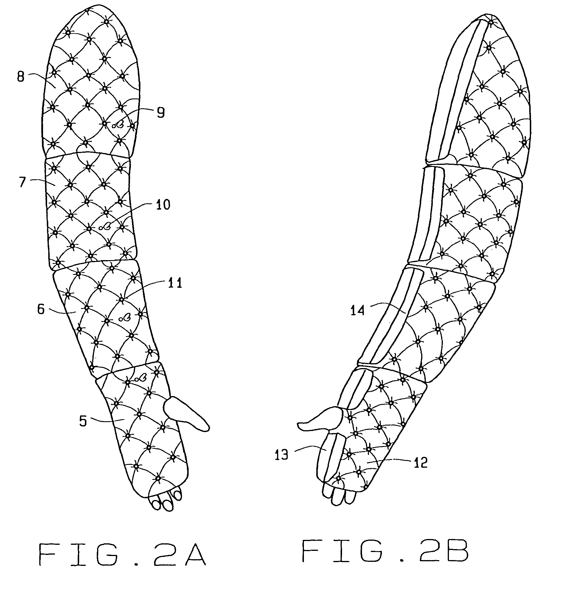 Segmented pneumatic pad regulating pressure upon parts of the body during usage