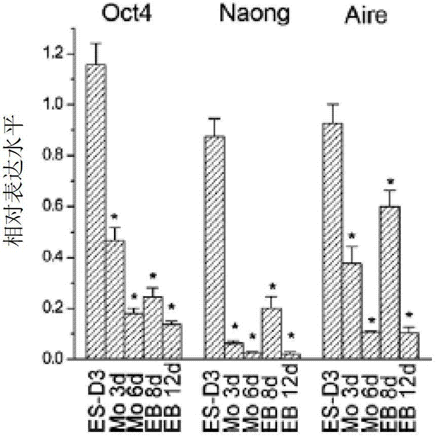 Specific marker Aire (Autoimmune Regulator) of embryonic stem cells and application thereof