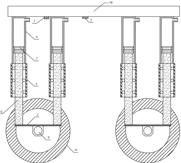 Horizontal automatic correction dynamic height variable adjusting device