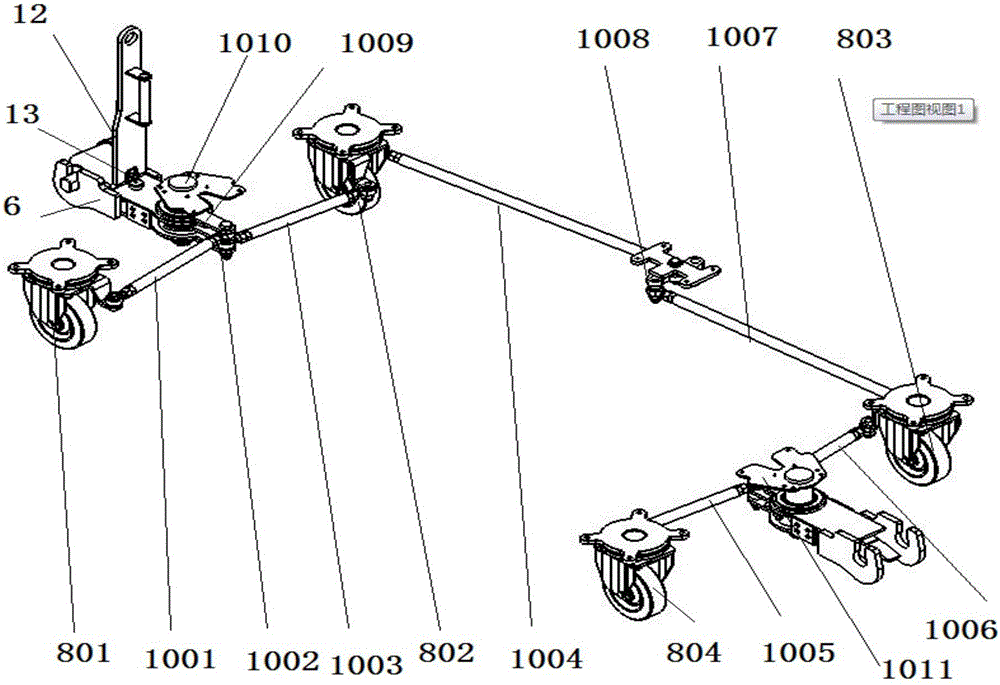 Mechanical tracking turnover car