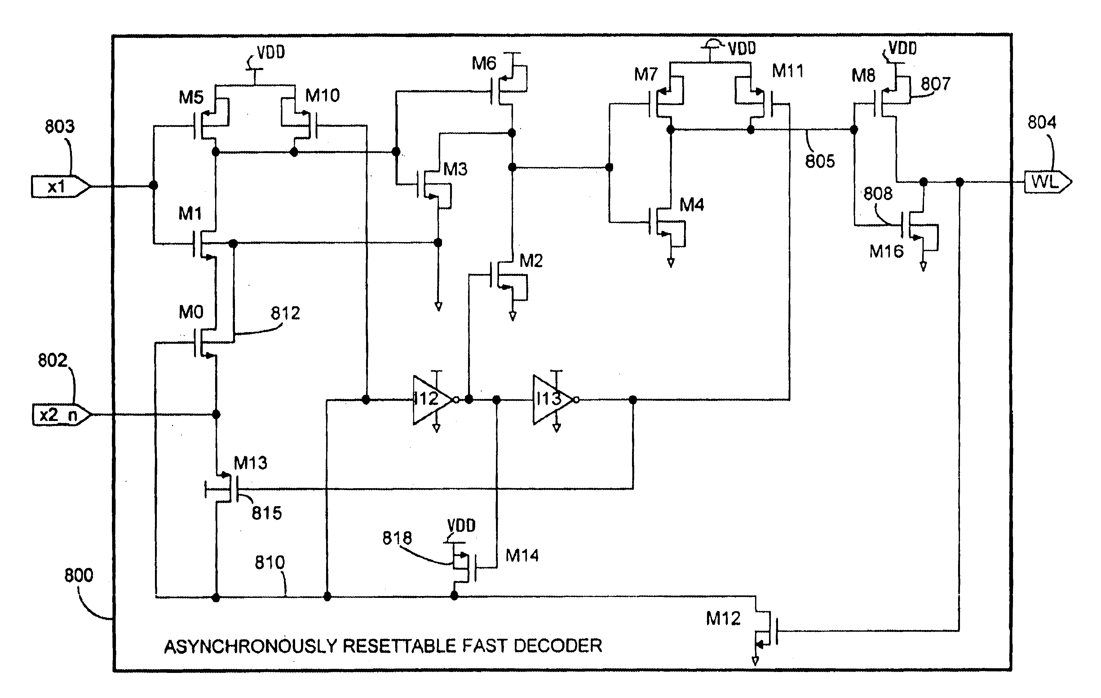 Asynchronously-resettable decoder with redundancy