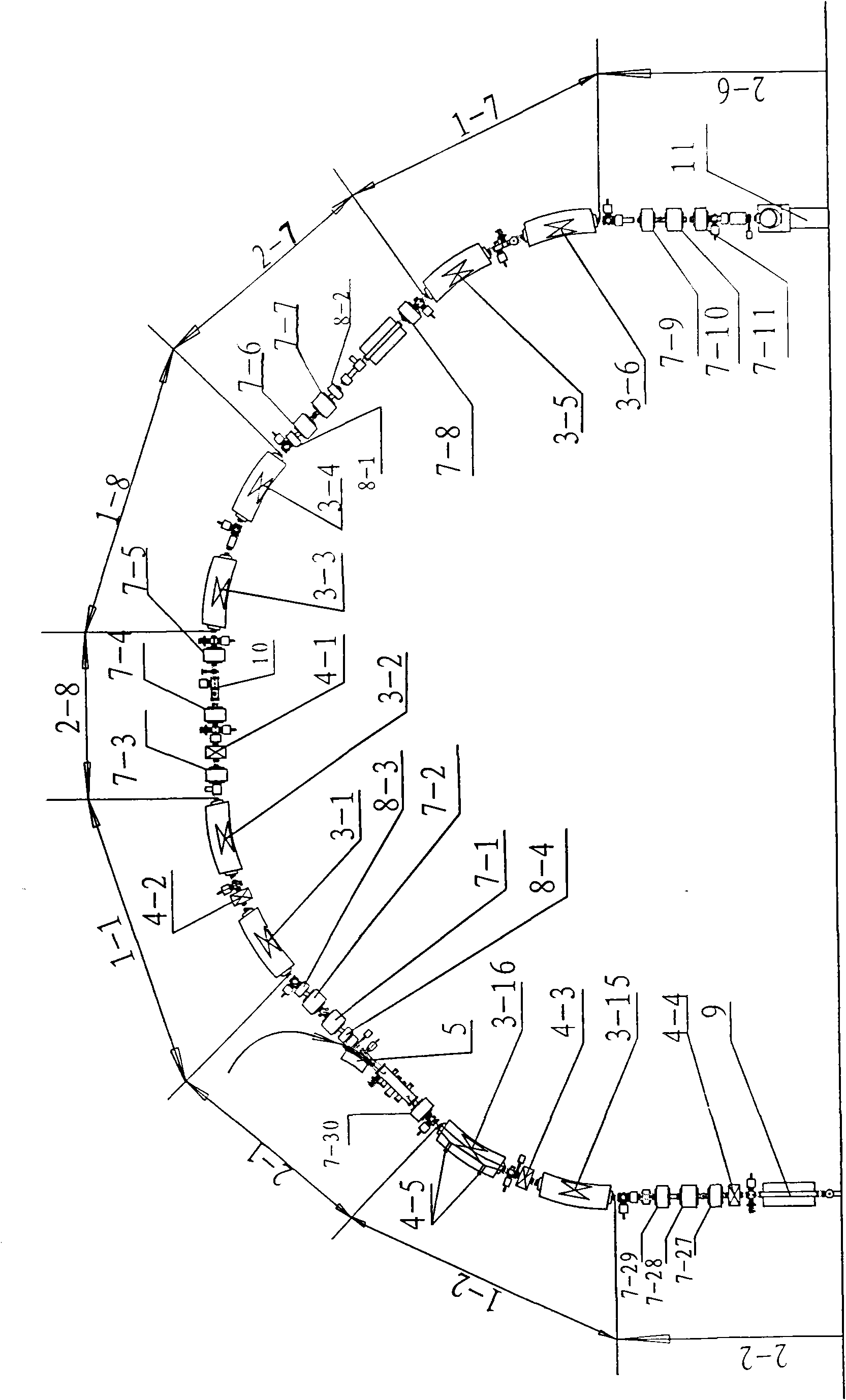 Accelerator used for cancer therapy with protons-heavy ion beams