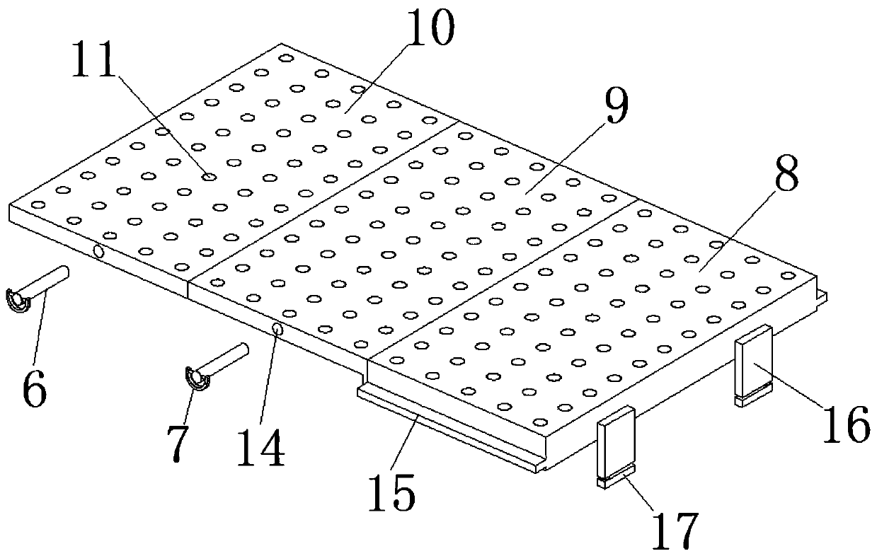 Prefabricated steel frame structure machining platform assisting in workpiece welding