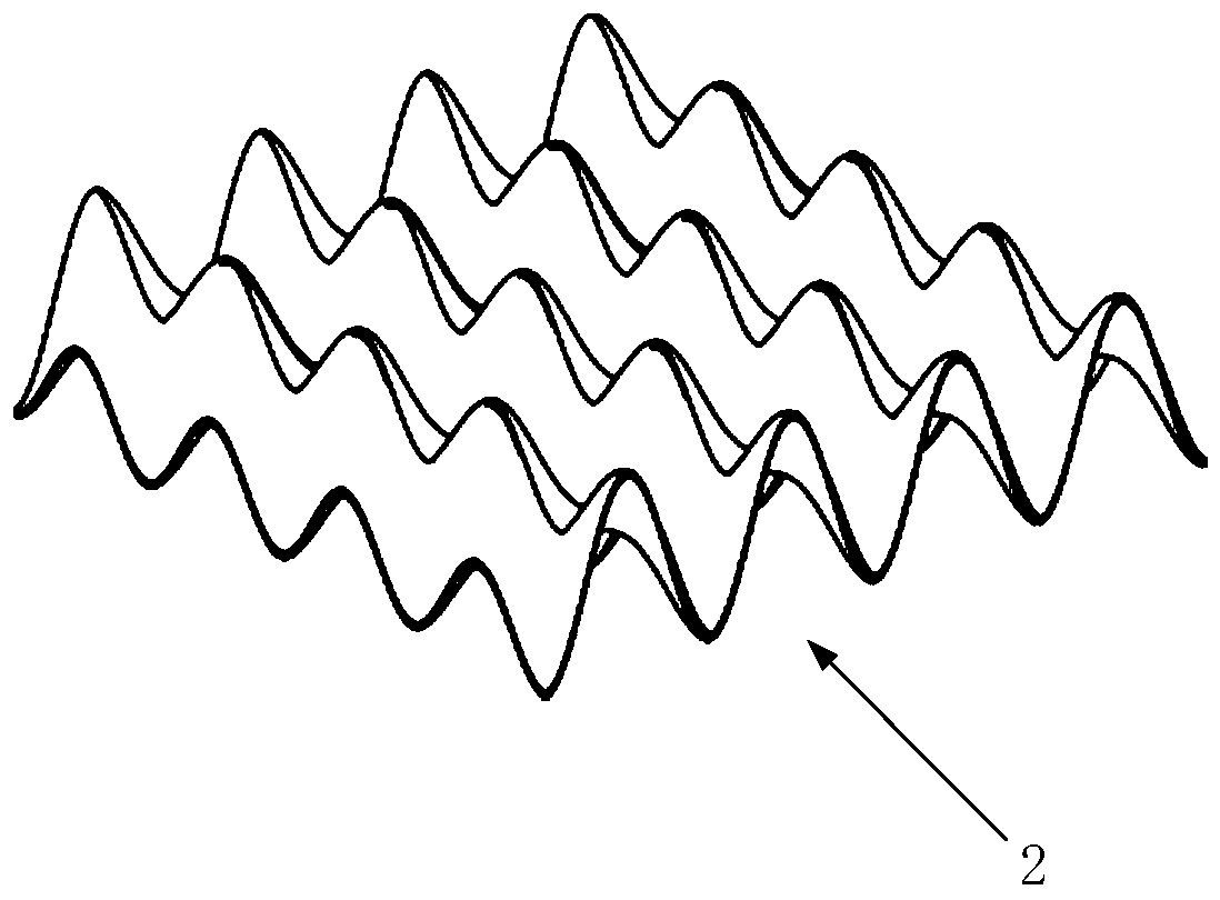 A hyperbolic corrugated sandwich protective structure applied to aircraft pavement arrest