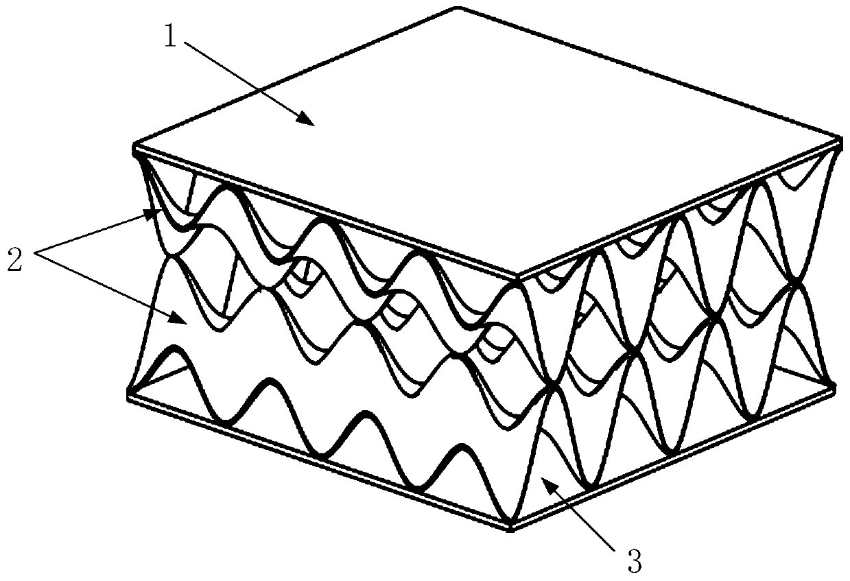 A hyperbolic corrugated sandwich protective structure applied to aircraft pavement arrest