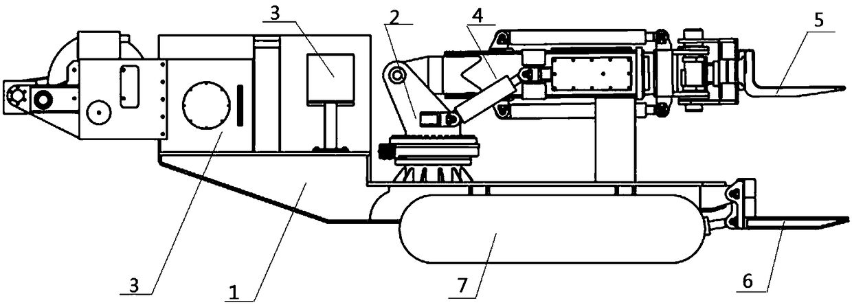 Unit support carrying machine for coal mine