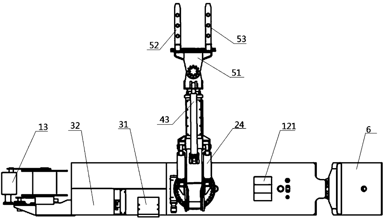 Unit support carrying machine for coal mine