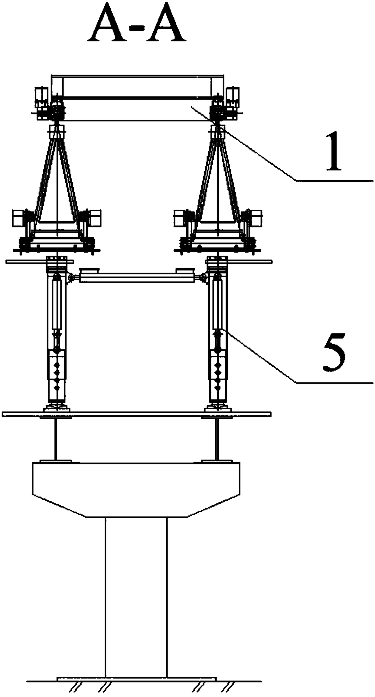 Bridge erecting machine for fast construction of prefabricated bridges