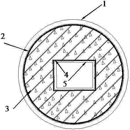 Sea sand recycled concrete member for hollow double-skin steel pipe